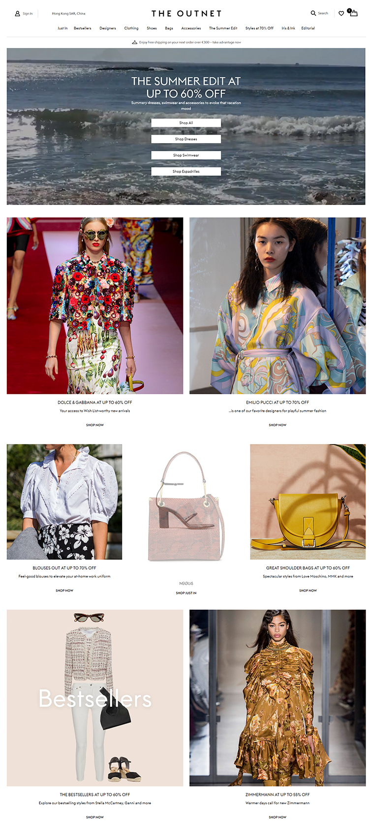 The Outnet Promo Code April 2024 - HONG KONG